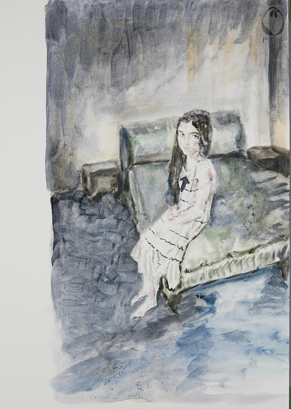 oil on paper - olio su carta di Piro